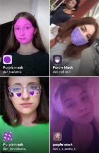 Nama Filter IG Masker Wajah Ungu