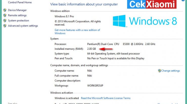 Cara Lihat RAM Komputer Windows 7