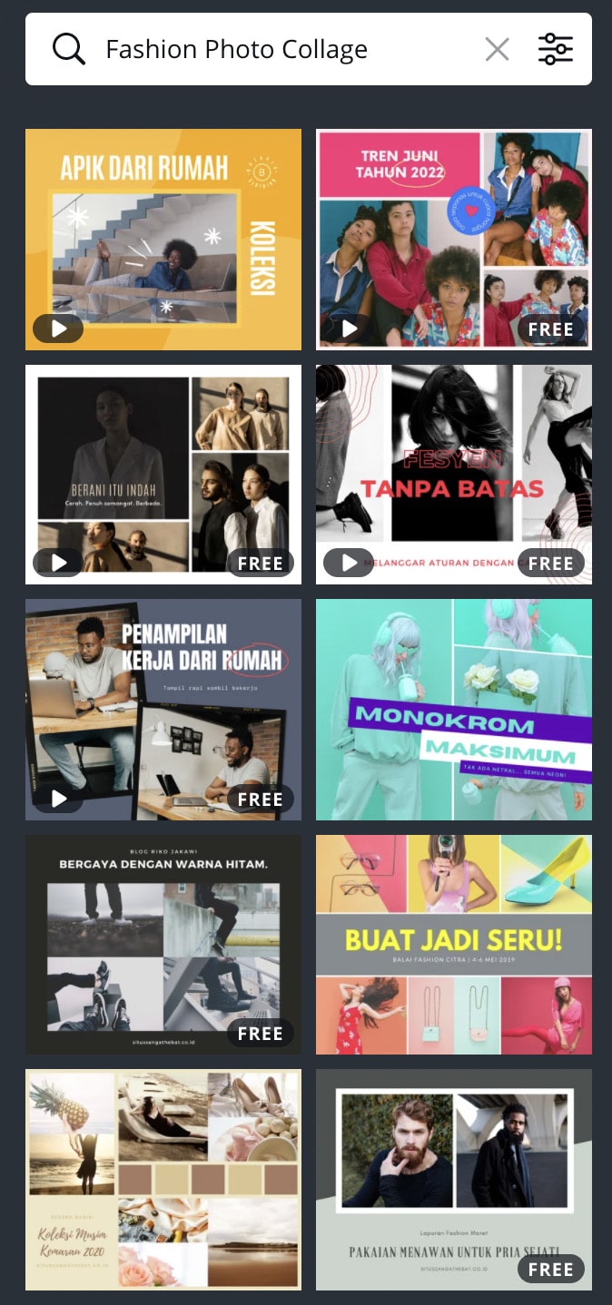 Kolase dengan canva