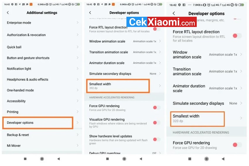 Mengubah DPI di Smartphone Xiaomi