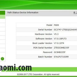 Settingan Modem ZTE F609