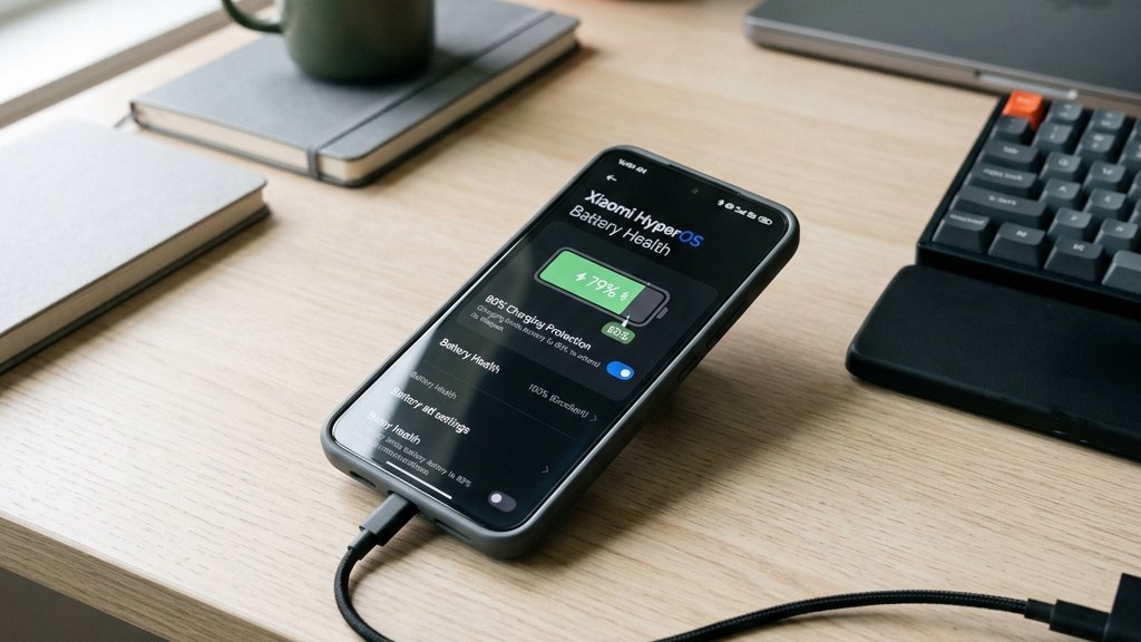 Cara membatasi pengisian daya baterai HP Xiaomi maksimal 80 persen HyperOS