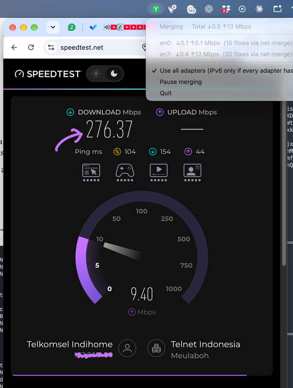 internet 2 koneksi jadi 1